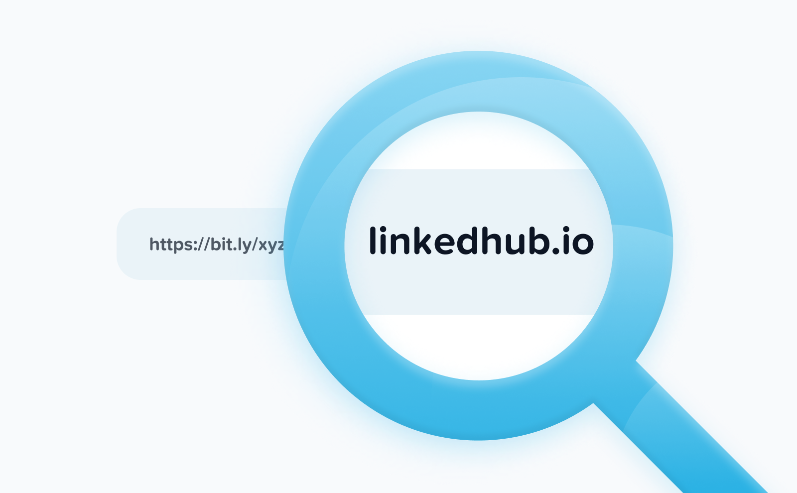 LinkedHub reveals the true URL automatically